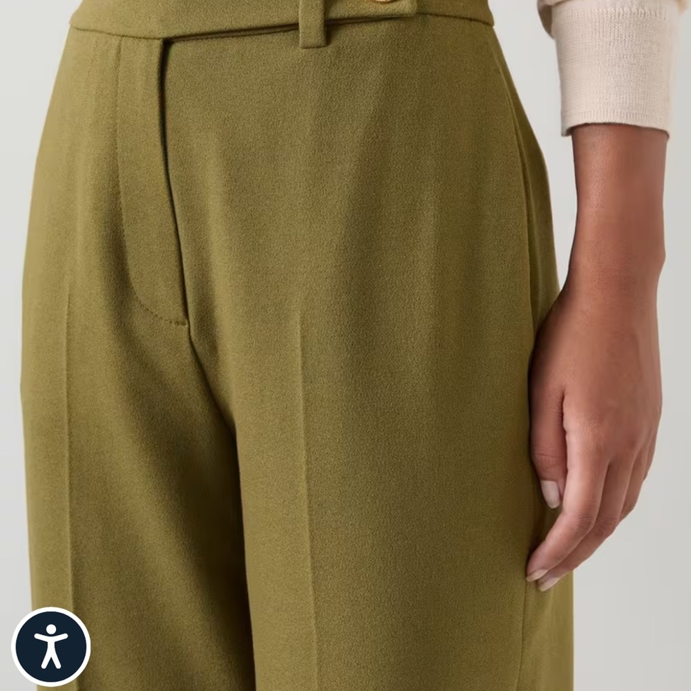 L K Bennett olive green pants.  Size 12p.  NWT